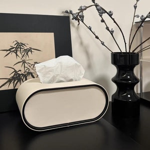 Leather Tissue Box  High-end Napkin Storage Box for Living Room