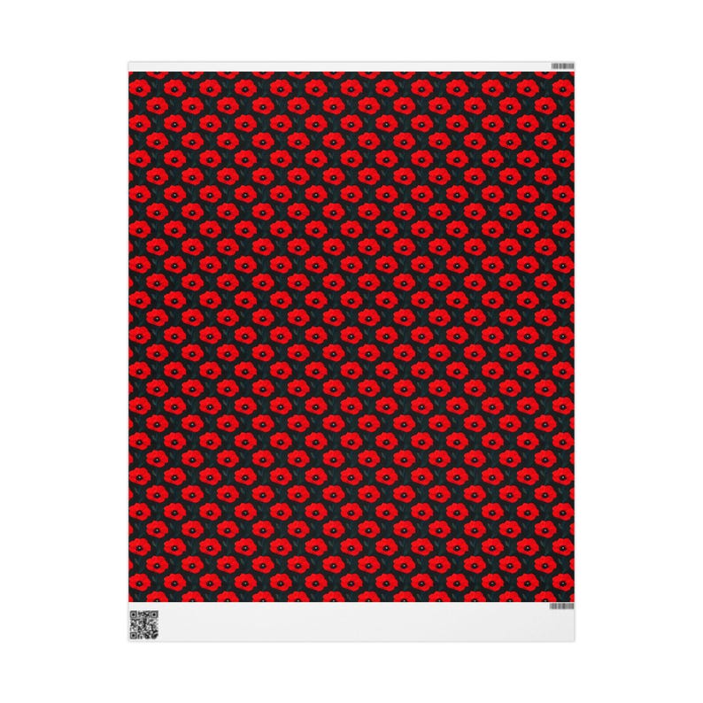 Vibrant Poppy Floral Wrapping Paper: 90gsm Fine Art Paper Bild 8