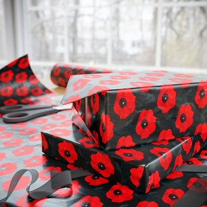 Vibrant Poppy Floral Wrapping Paper: 90gsm Fine Art Paper Bild 6