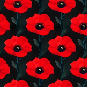 Vibrant Poppy Floral Wrapping Paper: 90gsm Fine Art Paper Bild 2