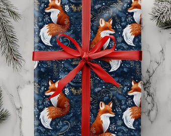 Whimsical Fox Vintage Inspired Gift Wrapping Paper Roll