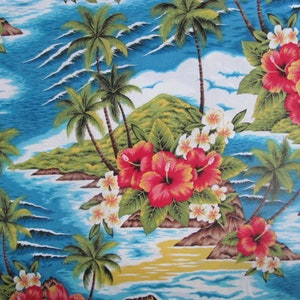 Marianne of Maui Hawaiian Quilting Fabric Cotton TROPICAL SCENE Diamond  Head etc