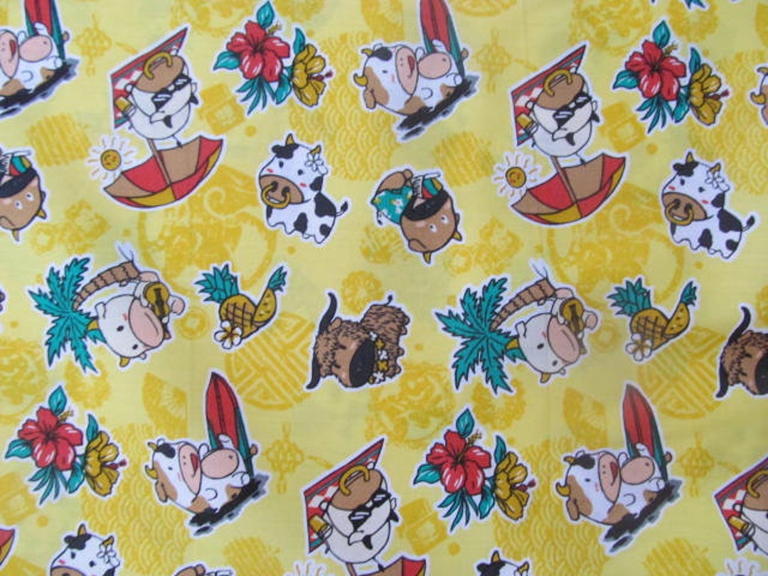 Marianne of Maui Hawaiian Quilting Fabric Juvenile Print Etsy