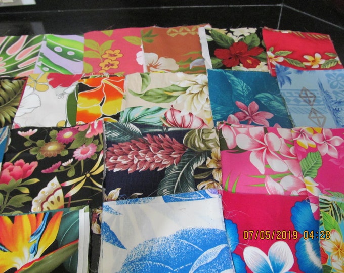 Hawaiian Quilting Fabric 200 Patches Hawaiian Quilting Fabric Marianne