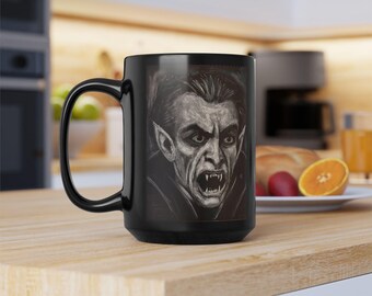 Classic Dracula 15oz Mug | Vampire Gothic Coffee Cup