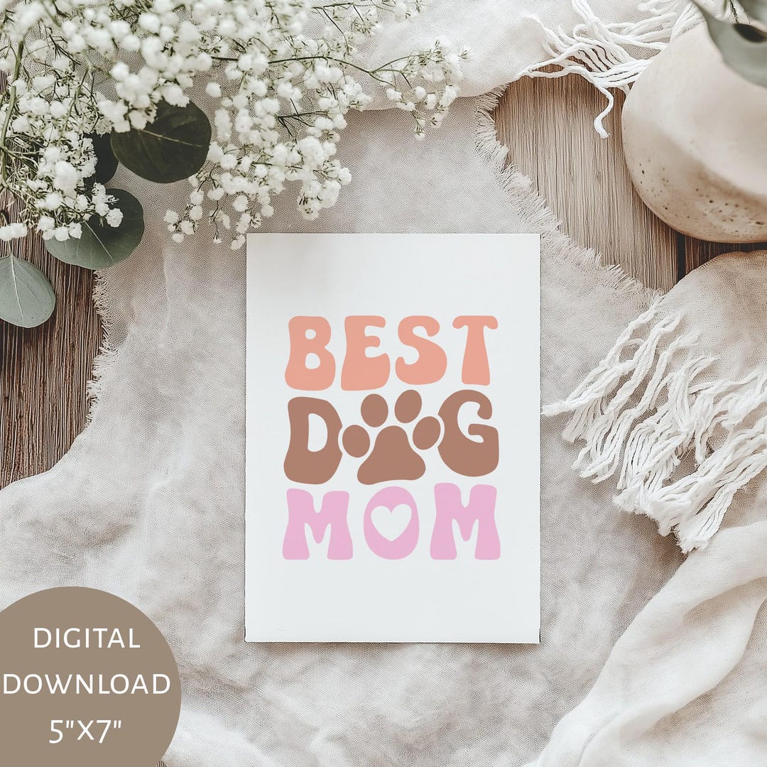 Printable Mothers Day Card, Dog Mom Card, Funny Card for Mom, Pet Mom ...