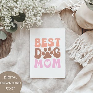 Carte imprimable de fête des mères, carte de maman de chien, carte drôle pour maman, appréciation de maman d'animal de compagnie, cadeau pour elle, cartes pour des mamans cadeau pour la maman de fourrure, maman de chien