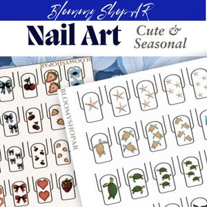 Beginner Nail Art Design Bundle | Printable PDF for New Nail Techs and Students | Easy Seasonal Practice Designs | Digital Download