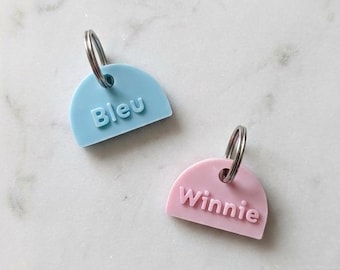 Personalized Arch Pet ID Tag: 3D Printed Dog Name Tag