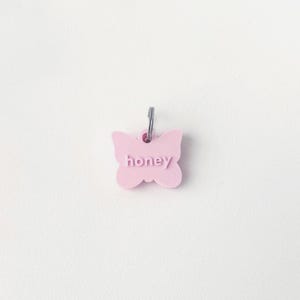 Custom Butterfly Pet ID Tag: Personalized 3D Printed Dog Collar Tag