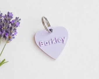 Custom Heart Pet ID Tag: Personalized 3D Printed Dog Tag