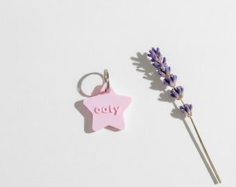 Custom Star Pet ID Tag, Personalized Dog or Cat Tag