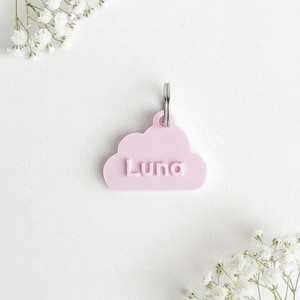 Custom Cloud Pet Tag: Personalized 3D Printed Dog & Cat ID