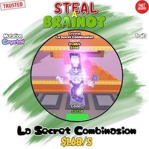 La Combinaison Secrète | 1,6B/s | Mutation Cristalline | Voler un Cerveau Perdu Roblox
