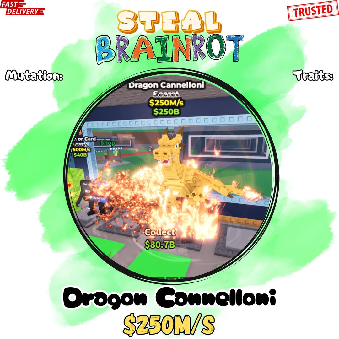 ドラゴンカネロニ | 250 m/s | | ブレインロットRobloxを盗む - Etsy 日本