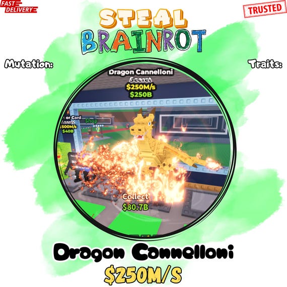 ドラゴンカネロニ | 250 m/s | | ブレインロットRobloxを盗む - Etsy 日本