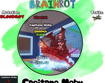 Capitano Moby | 800M/s | Bloodrot Mutation +1 Traits | Steal a Brainrot