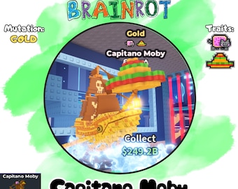 Capitano Moby | 1.6B/s | Gold Mutation +2 Traits| Steal a Brainrot Roblox
