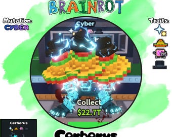 Ceberus | 4.5B/s | Cyber Mutation +4 Traits | Steal a Brainrot Roblox