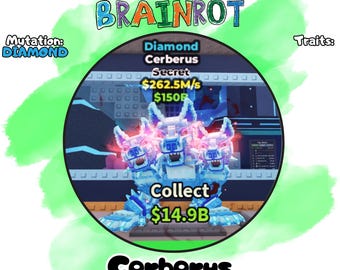 Cerberus | 262.5M/s | Diamond Mutation | Steal a Brainrot