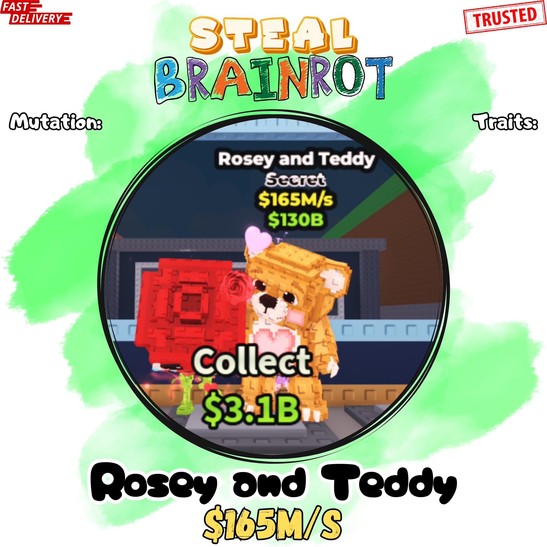 Rosey and Teddy | 165m/s | Steal a Brainrot Roblox - Etsy