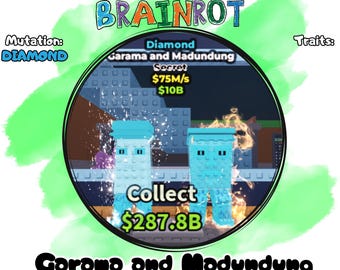 Garama and Madundung | 75M/s | Diamond Mutation | Steal a Brainrot