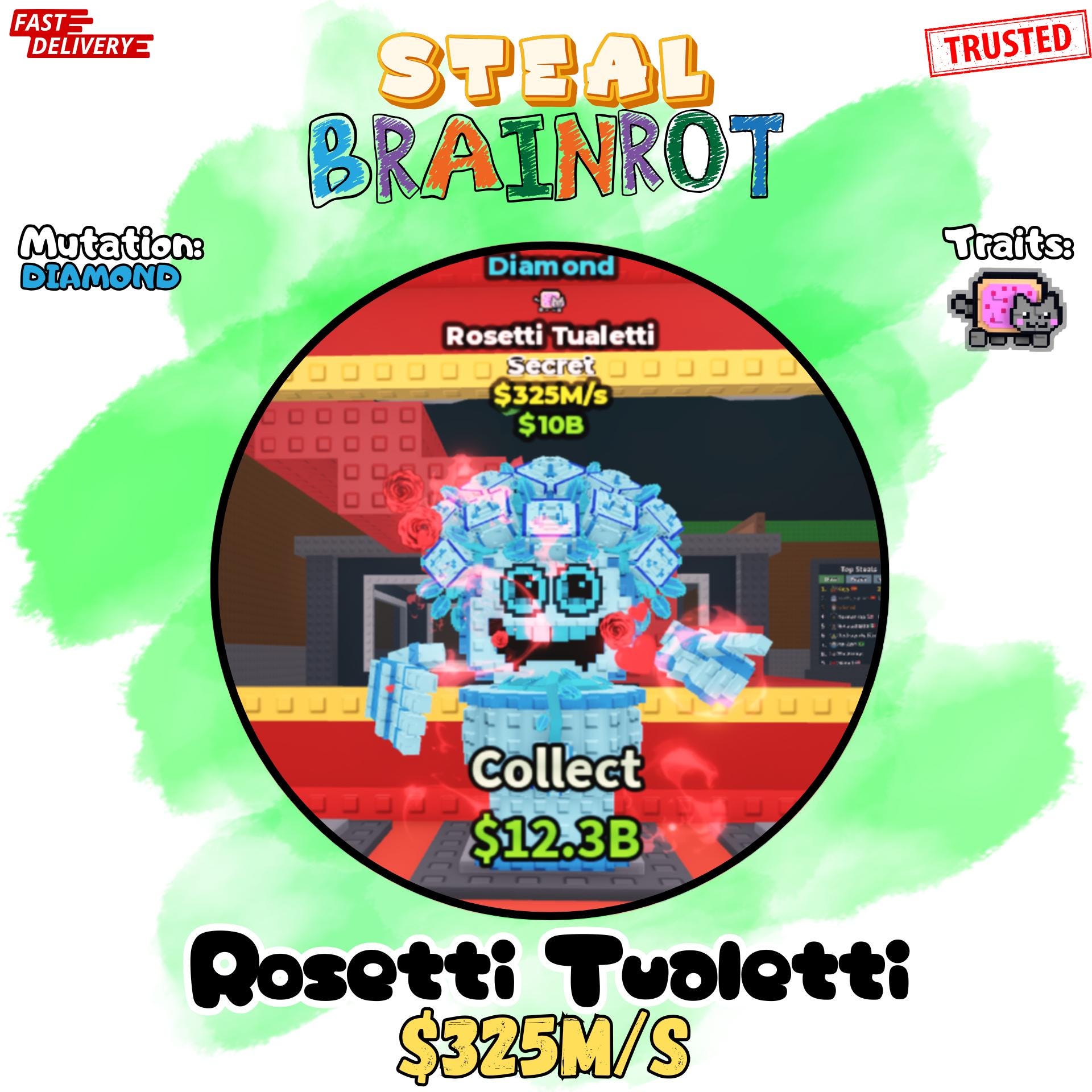 Rosetti Tualetti | 325m/s | Diamond Mutation +1 Traits | Steal a