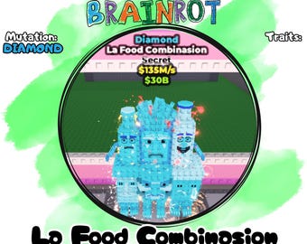 La Food Combinasion / 135 M/s / Diamond Mutation / Steal a Brainrot