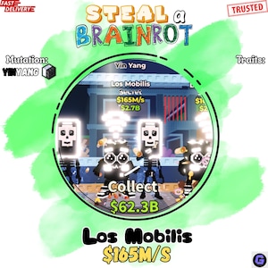 Los Mobilis | 165M/s | Yin Yang Mutation | Steal a Brainrot Roblox