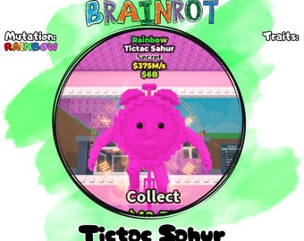 Tictac Sahur | 375M/s | Rainbow Mutation | Steal a Brainrot Roblox