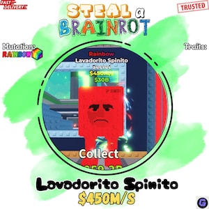 Lavadorito Spinito  | 450M/s |  Rainbow Mutation | Steal a Brainrot Roblox