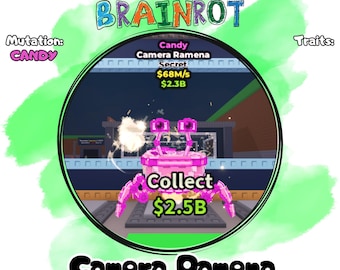 Cámara Ramena / 68 M/s / Mutación de caramelos / Roba un cerebro podrido Roblox