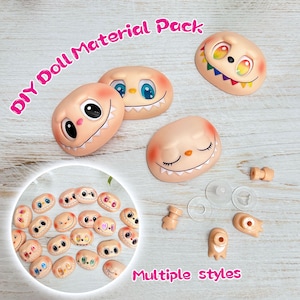 Emballage de matériel Labubu DIY, Nouveaux accessoires Labubul - Visage/Mains/Pieds, Jouet décoratif tendance DIY, Décoration créative Labubu, Cadeau Labubu