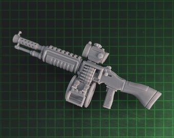 3D Printed Action Figures Heavy Assault Rifle Kit