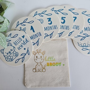 Adorable Baby Animal Milestone Cards – Personalized Keepsakes for Your Little One