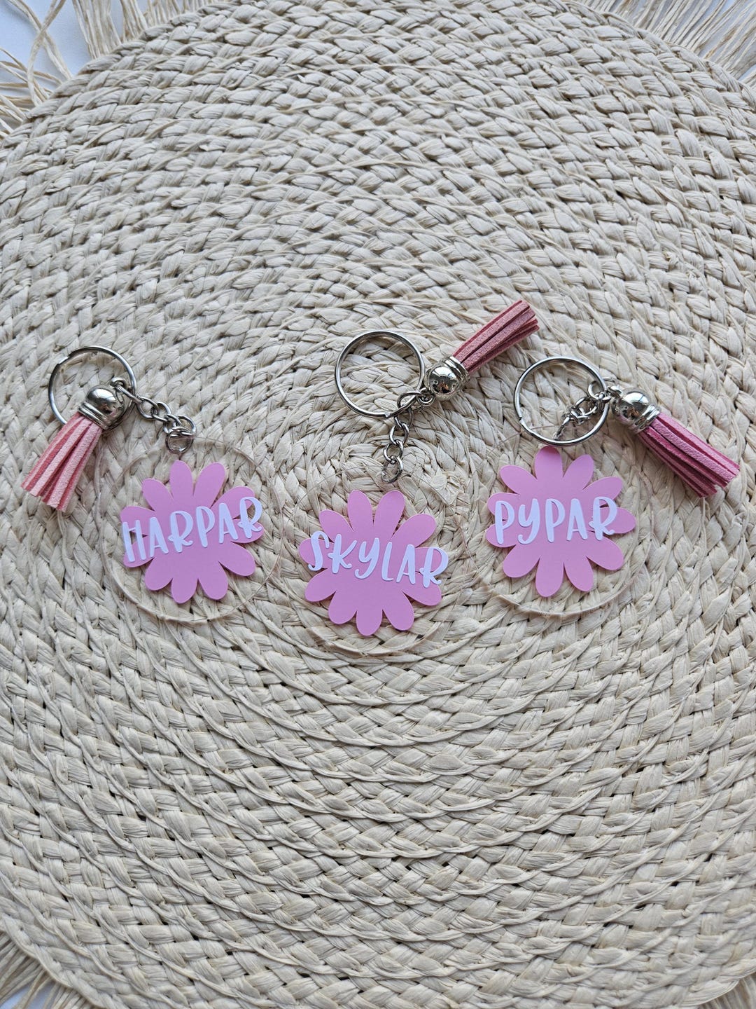 Personalized Acrylic Keychain – Custom Name/initial Key Ring With ...