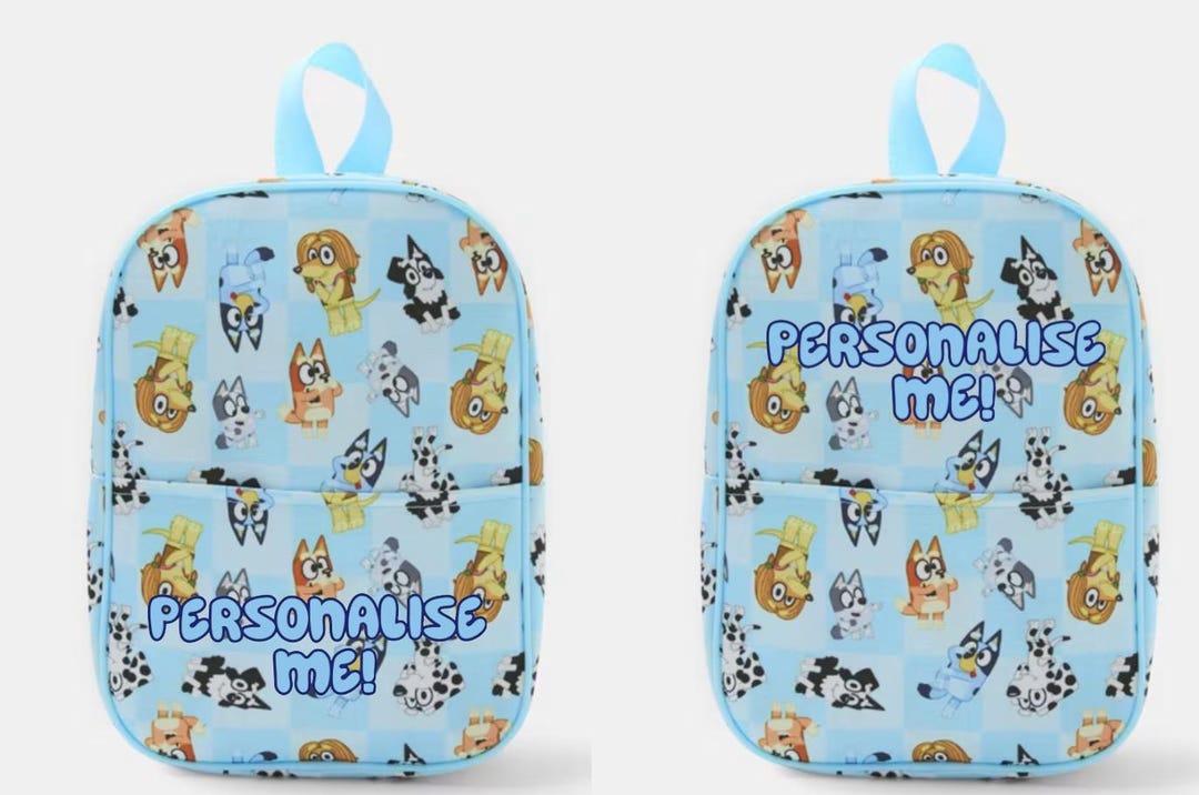 Personalized Mini Bluey Backpack Compact and Adorable for Toddlers and ...