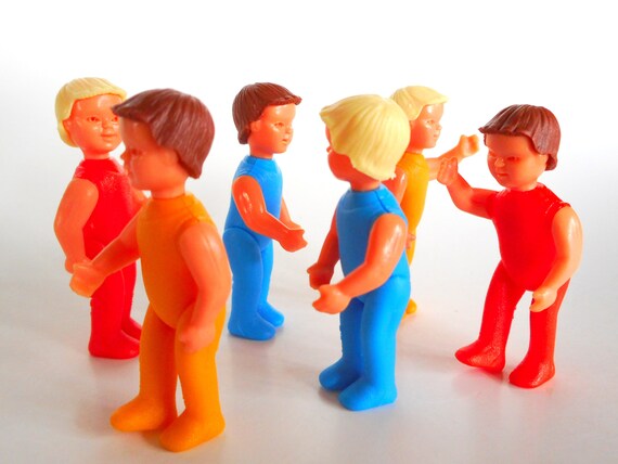 plastic dollhouse dolls