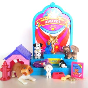 Vintage Littlest Pet Shop Fearless Friends Puppy Club Playset: 1995 Kenner Retro Toy