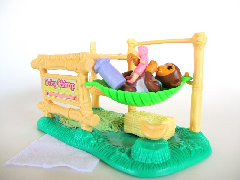 Vintage Littlest Pet Shop Zoo Baby Chimp Monkey Playset by Etsy