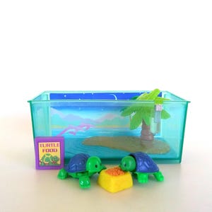 Vintage Littlest Pet Shop Toddling Turtles on Paradise Island Playset by Kenner 90s Toy