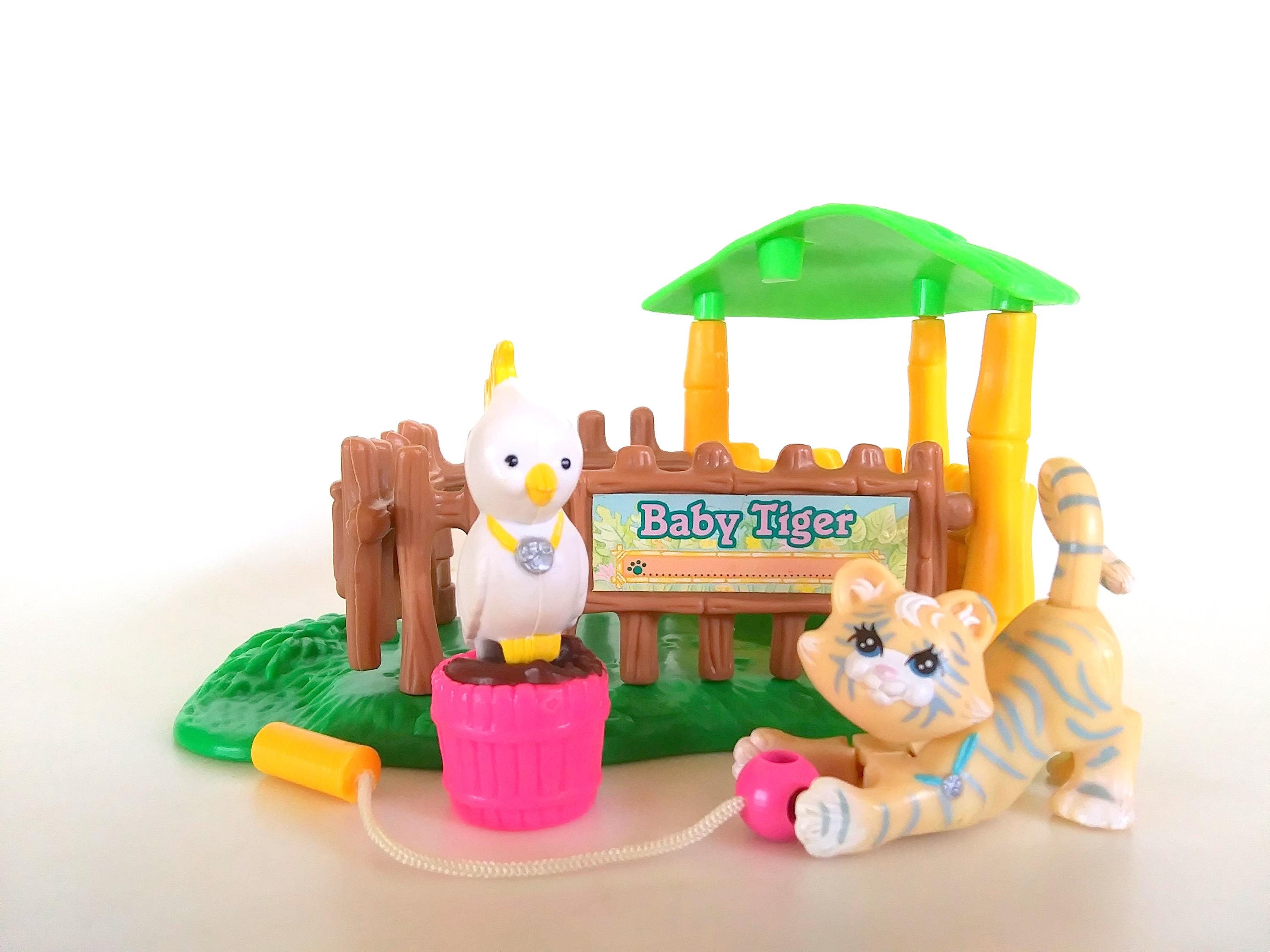 Vintage Littlest Pet Shop Zoo Baby Tiger Playset by Kenner 1993