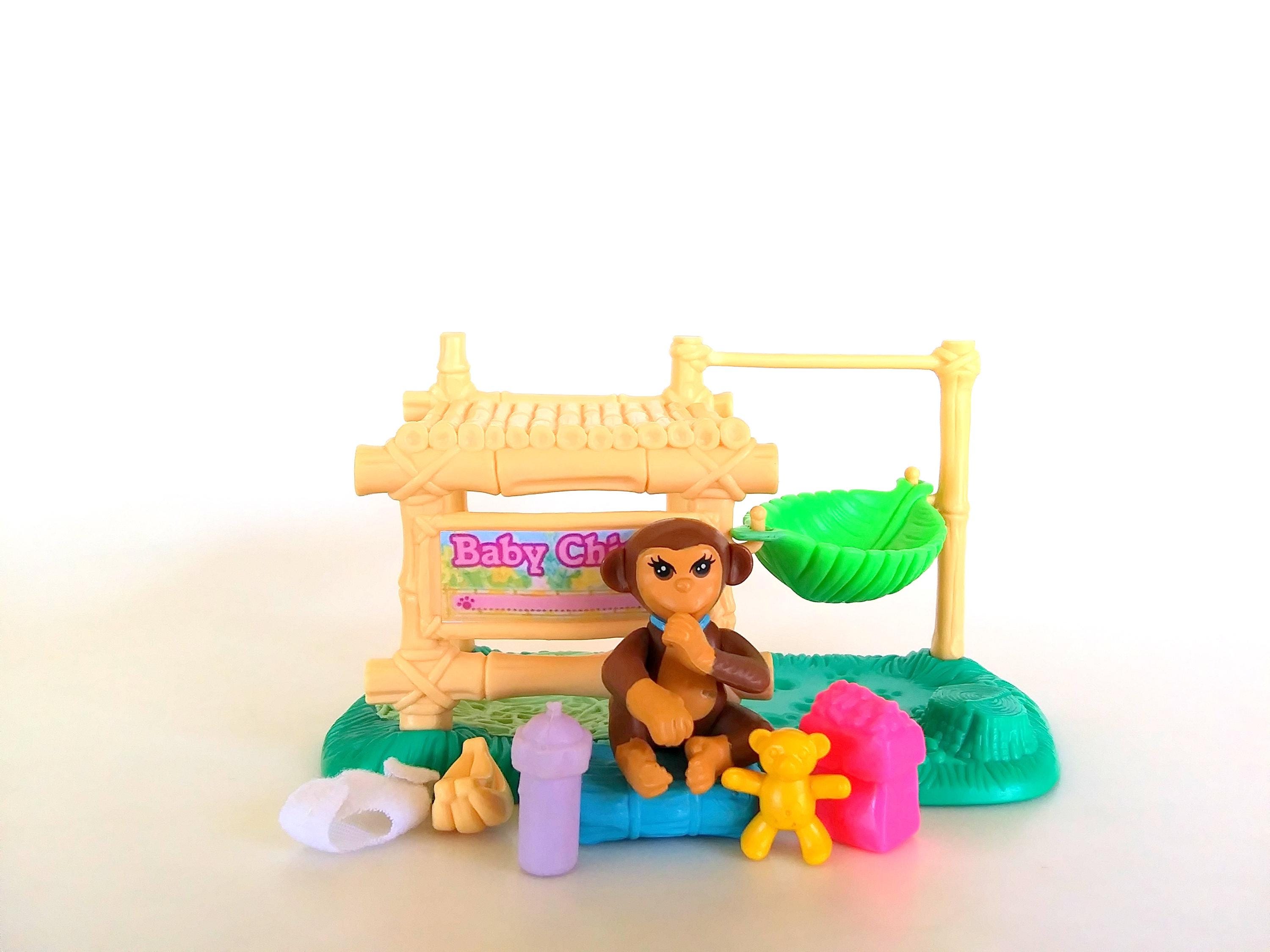 Vintage Littlest Pet Shop Zoo Baby Chimp Playset by Kenner 1993