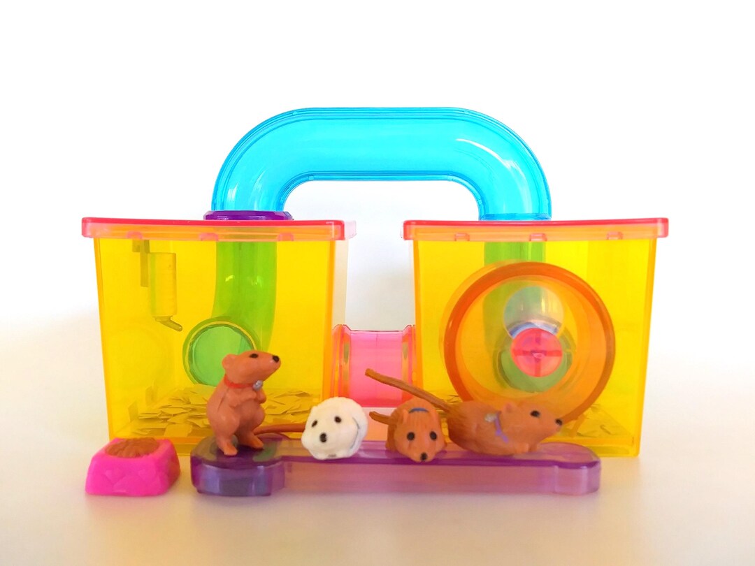 Vintage Littlest Pet Shop Jogging Gerbils With Gerbitrail Playset by Kenner 1992 Etsy