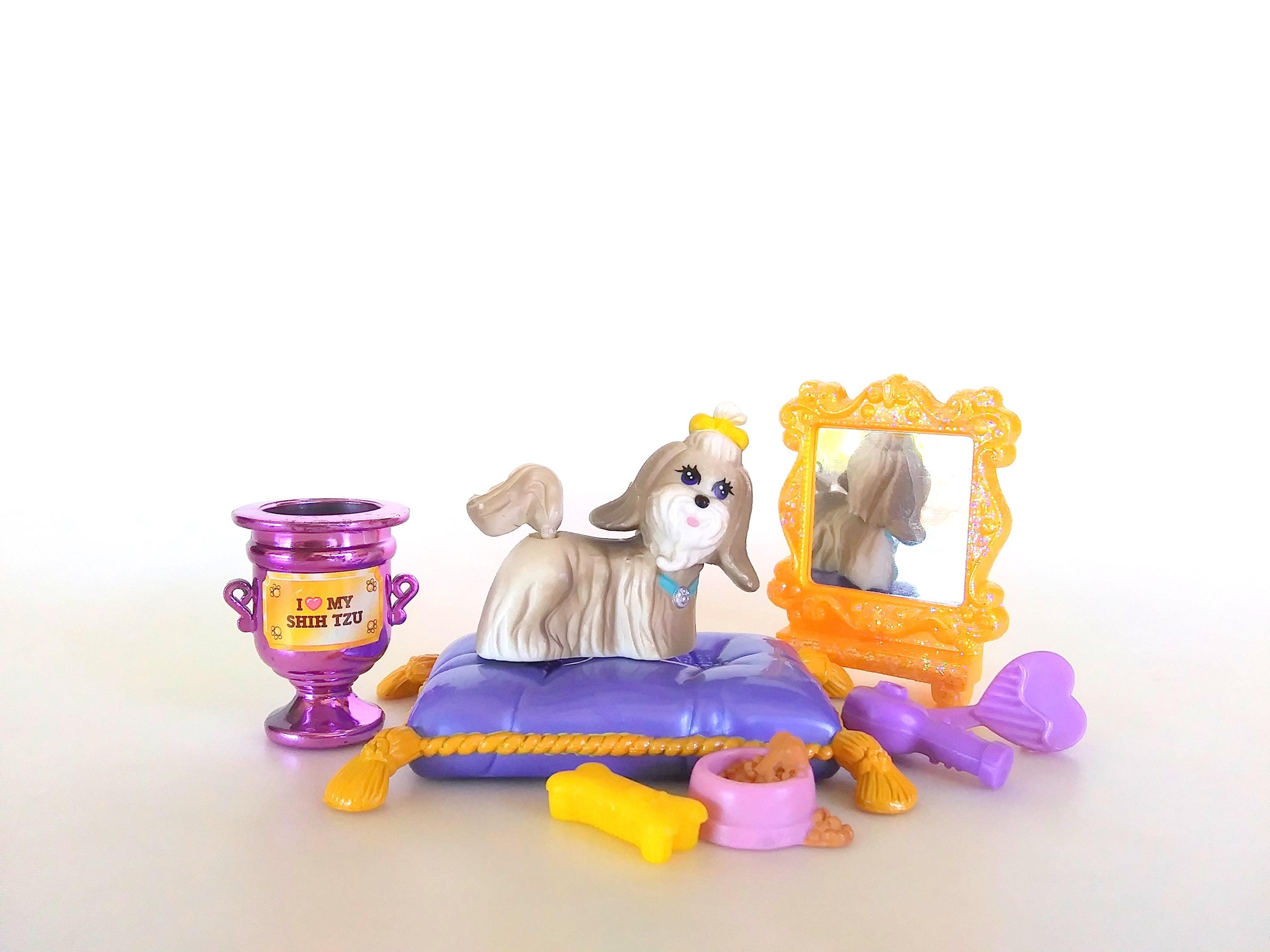 Vintage Littlest Pet Shop Lively Shih Tzu Puppy Variation Playset