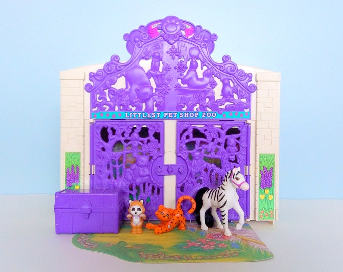 Vintage Littlest Pet Shop Petting Zoo Barn Playset Kenner Zoo With Accessories Kenner 1994 Etsy