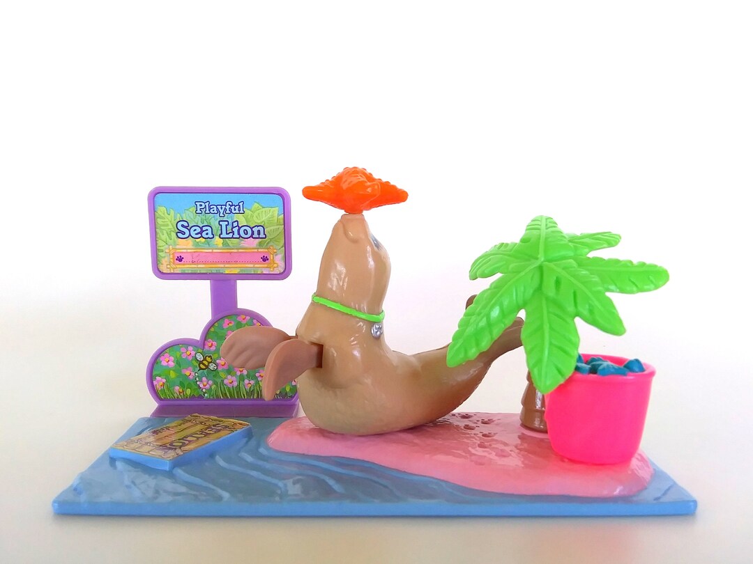 Kenner Littlest Pet Shop Slippy Seal With Starfish Playset 1993 Retro ...