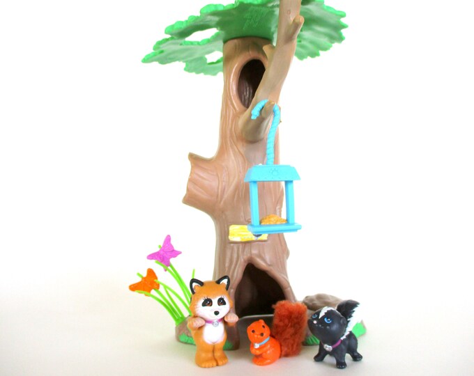 Vintage Littlest Pet Shop Chirpy Tree Friends with Woodsy Home Etsy