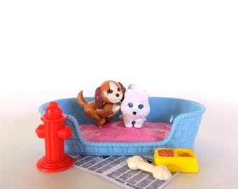 Vintage Littlest Pet Shop Playful Puppies Playset: 1992 Kenner Retro Toy