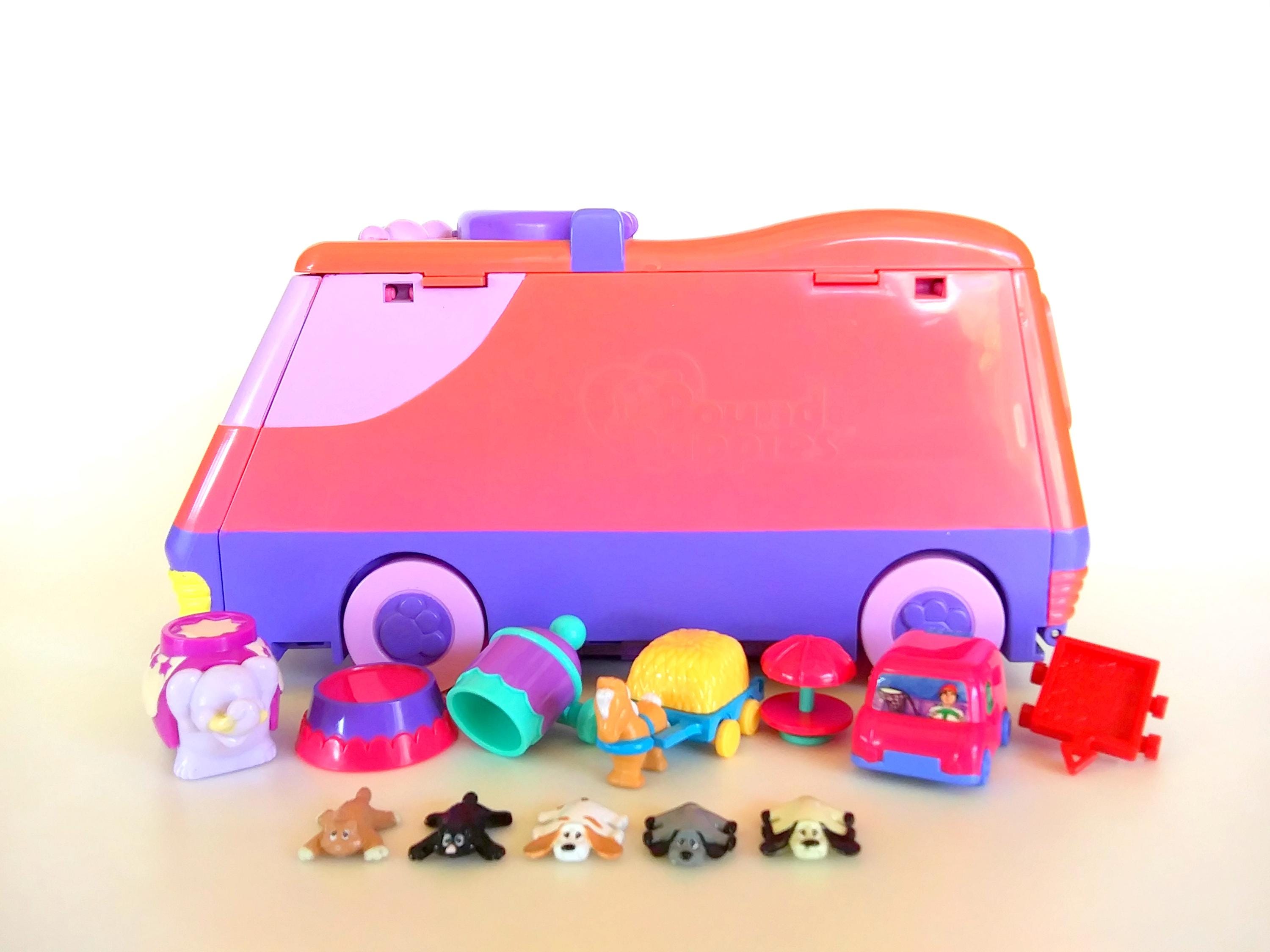 Vintage Pound Puppies Super Pound Playground Fold Out Circus Van Playset and Accessories by Galoob 1995
